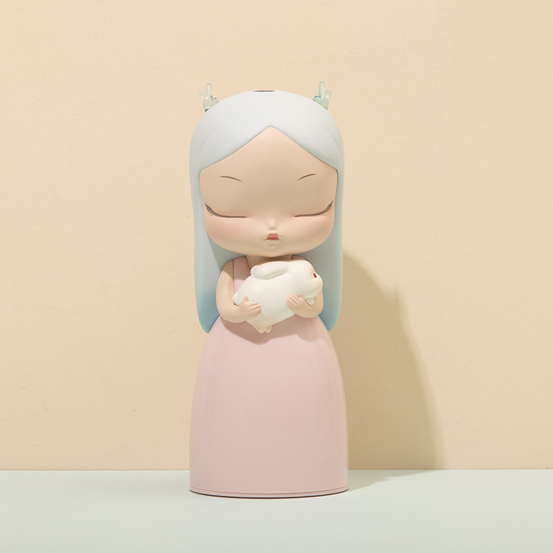 白夜童话《晚安兔加湿器》办公室桌面静音香薰保湿床头喷雾送女生