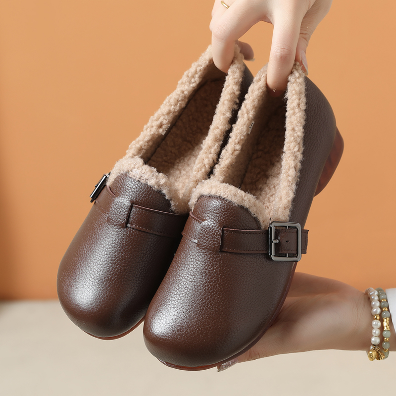 软面牛筋底加绒保暖舒适一脚蹬