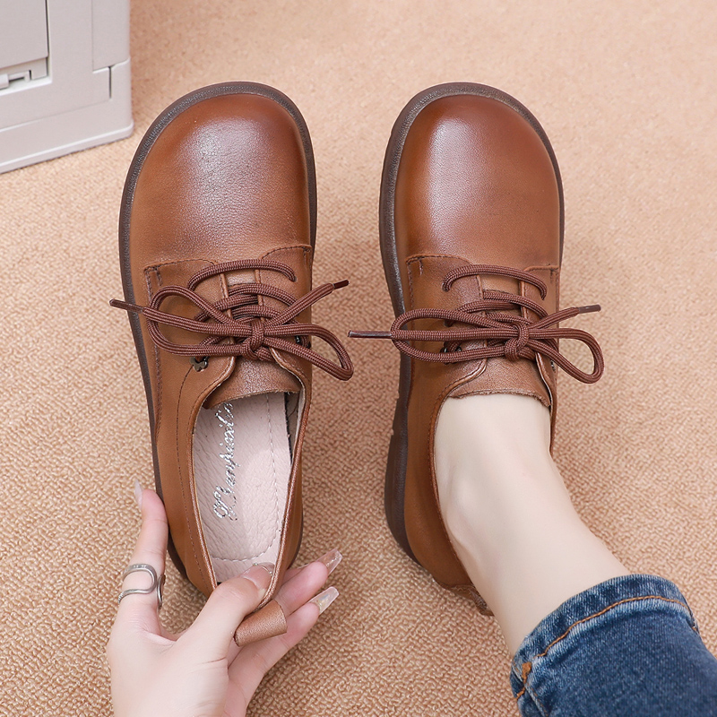 真皮透气舒适不累脚女式单鞋