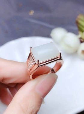 伯利尔男S925戒指空托