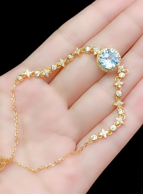 伯利尔女S925手链空托