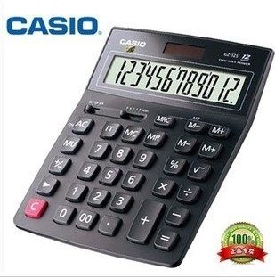 正品卡西欧计算器正品GX-12S财务专用办公会计计算器大按键静音