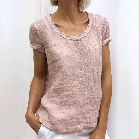 欧美外贸爆款女装恤速卖通爆款 全棉 双层绉布时尚恤