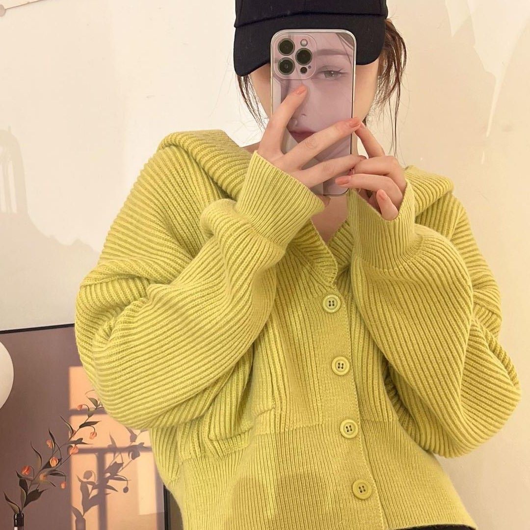 温柔可爱连帽毛衣开衫外套女秋冬短款针织衫设计感小众长袖上衣潮,个性定制/设计服务/DIY,连衣裙加工定制,淘宝优惠券,粉丝福利购,淘宝优惠卷
