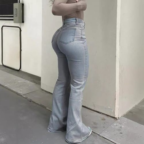 跨境爆款亚马逊新款直筒牛仔裤女装美式休闲系工装裤