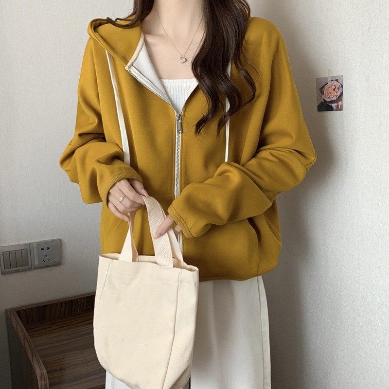 欧美跨境实拍卫衣女春秋薄款长袖宽松上衣连帽开衫拉链外套,个性定制/设计服务/DIY,连衣裙加工定制,淘宝优惠券,粉丝福利购,淘宝优惠卷