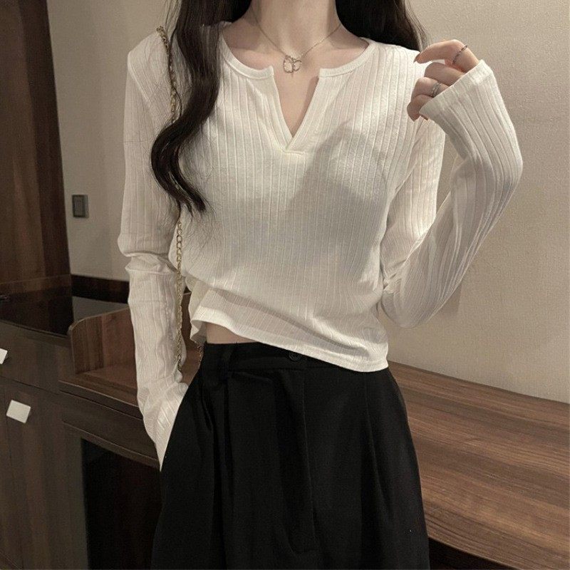 白色打底衫内搭春秋长袖恤女早春新款修身领短款上衣女,个性定制/设计服务/DIY,连衣裙加工定制,淘宝优惠券,粉丝福利购,淘宝优惠卷