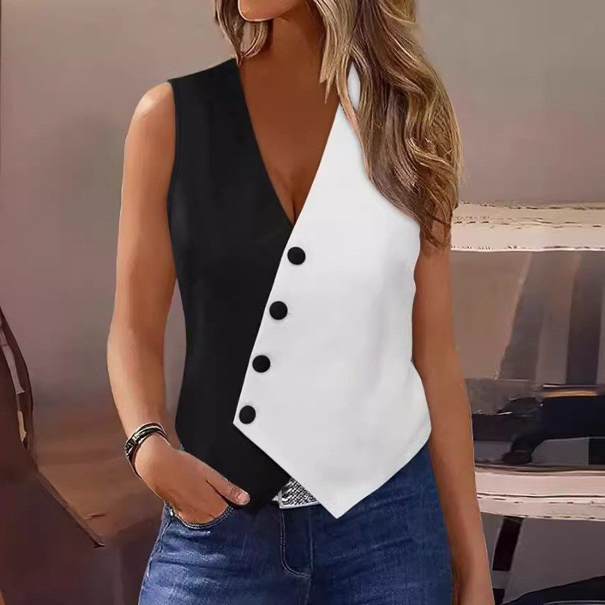 新款亚马逊夏季新款无袖连体裤外贸时尚修身领背心马夹,个性定制/设计服务/DIY,连衣裙加工定制,淘宝优惠券,粉丝福利购,淘宝优惠卷