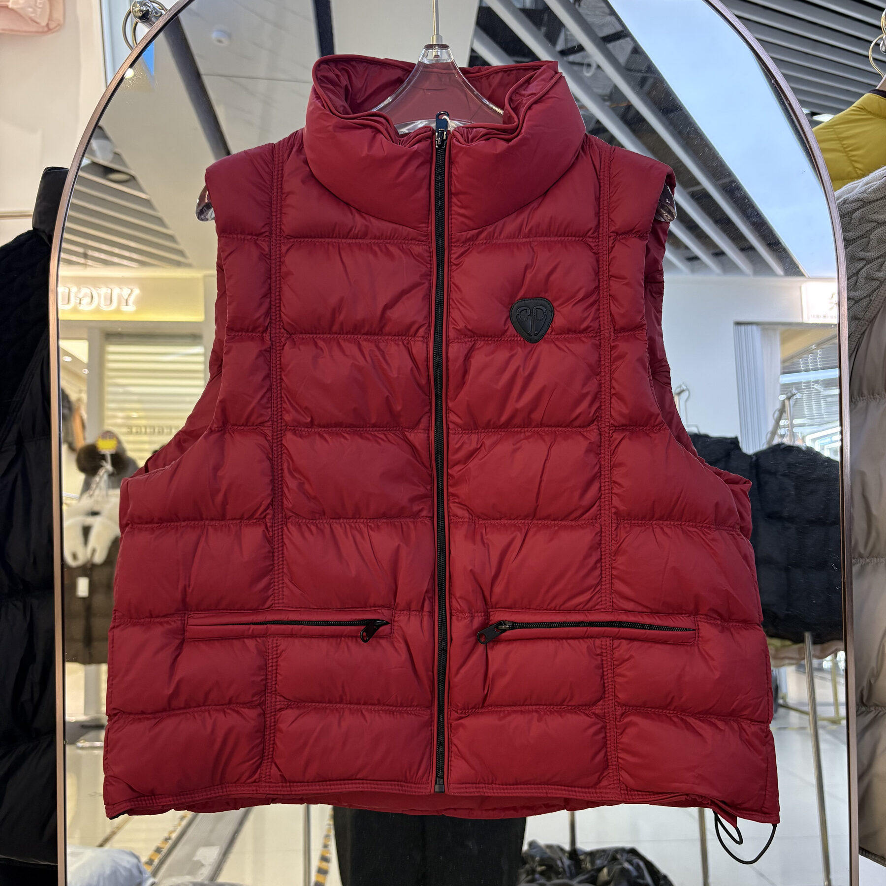 秋冬韩版宽松立领羽绒服女马甲短款背心坎肩时尚百搭剪刀标