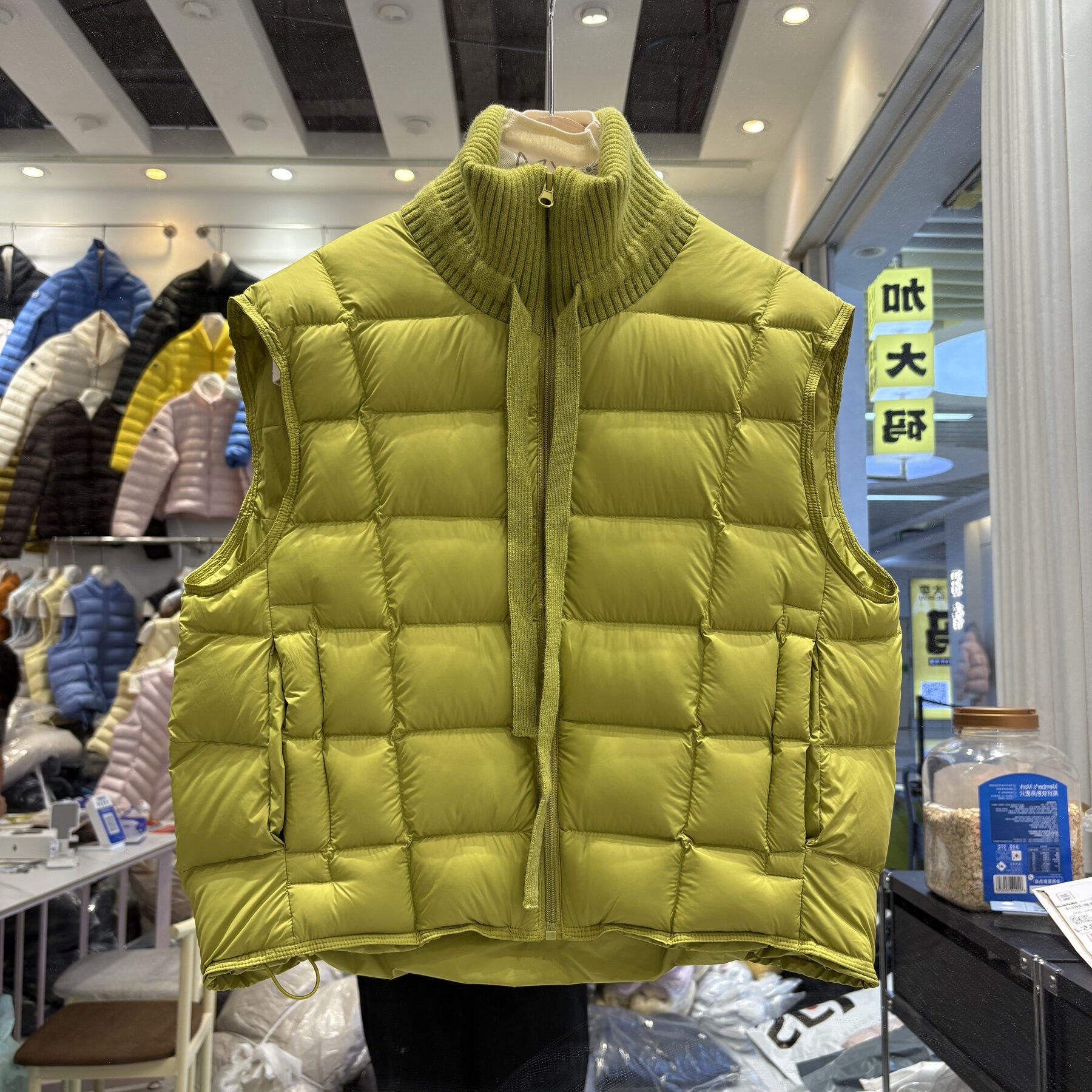 90绒新款螺纹立领羽绒服女加厚保暖马甲短款面包服外套背心
