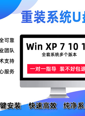 纯净系统U盘装机盘XP+Win7/10/11纯净版PE工具含网卡驱动自动安装