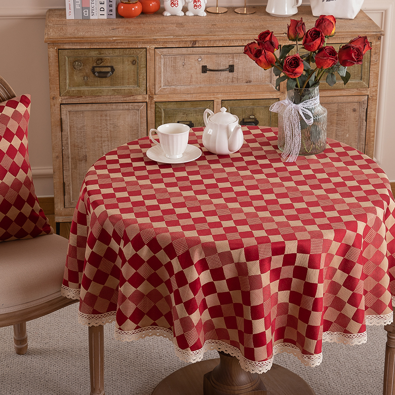 2025新年结婚喜事喜庆圆桌布防水