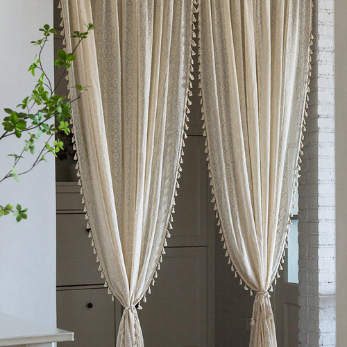 中古风门帘隔断帘复古田园风窗帘