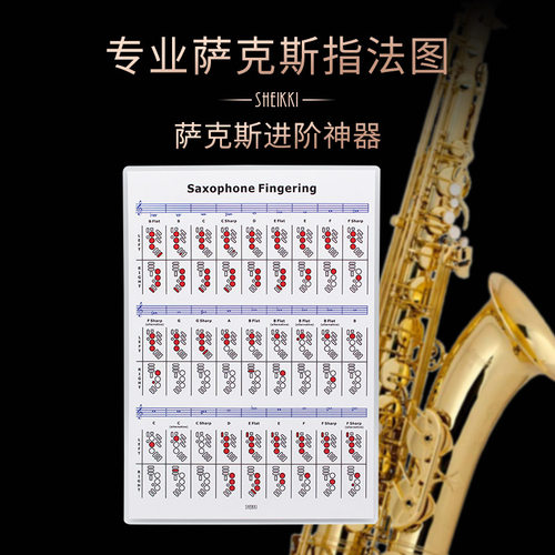 专业萨克斯风指法图解练习乐谱