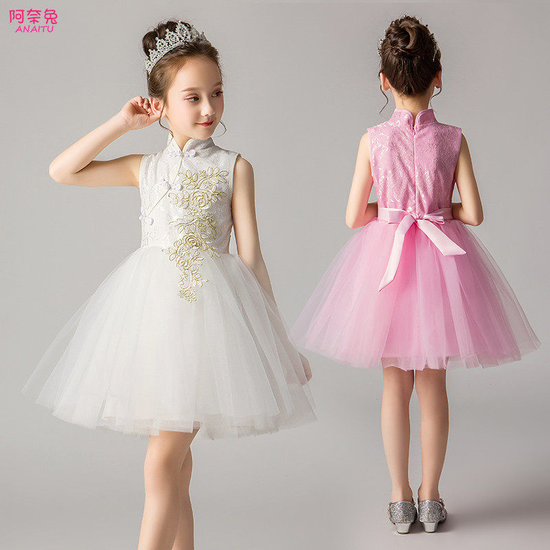 中国风纯棉女童礼服公主裙集体跳舞纱裙小学生诗词朗诵合唱表演服,童装/婴儿装/亲子装,儿童演出服,淘宝优惠券,粉丝福利购,淘宝优惠卷