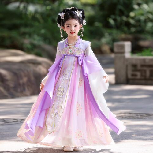 女童汉服2025新款古风连衣裙汉服