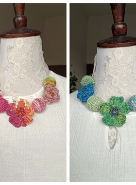 夏季唯美原创纯手工编织项链