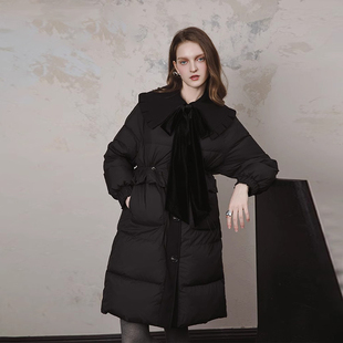 皇冠艾薇2024冬季千金美拉德收腰中长款加厚泡芙羽绒服潮R762102B