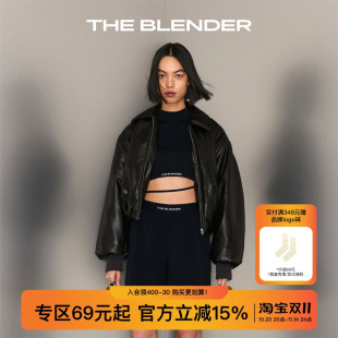 专区特惠 沙滩短裤 The 黑色logo织带宽松短裤 家居裤 Blender