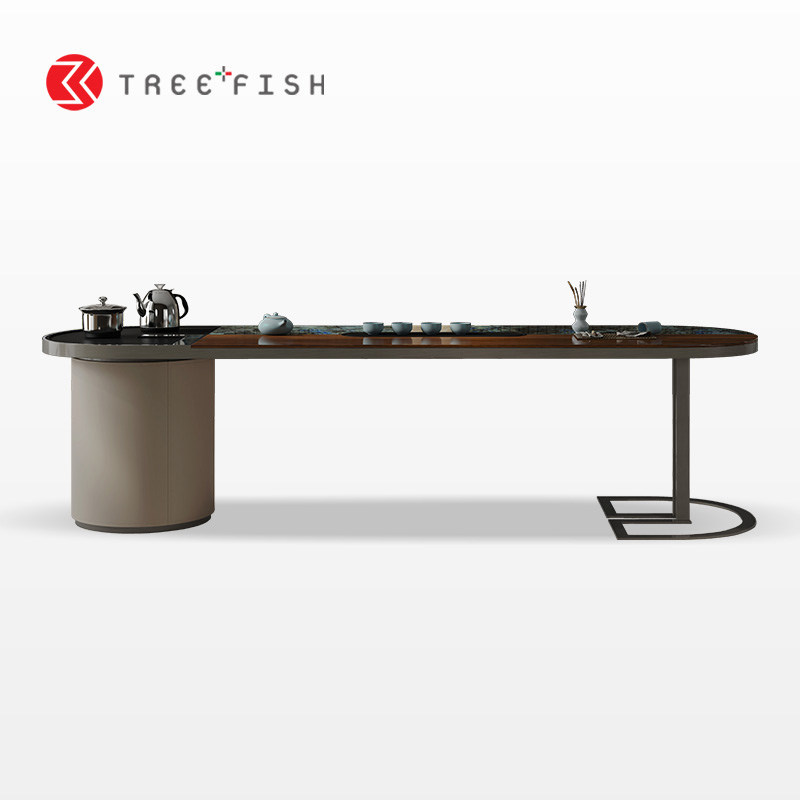 木子鱼意式实木茶桌现代简约办公室会客泡茶桌轻奢高端茶台茶海,住宅家具,家用茶台/茶桌,淘宝优惠券,粉丝福利购,淘宝优惠卷