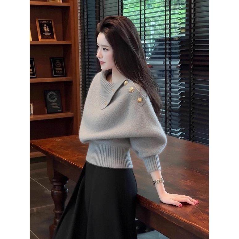 羊绒衫端庄小香风短款毛衣女秋冬季高领奶fufu软糯收腰针织衫上衣,女装/女士精品,羊绒衫,淘宝优惠券,粉丝福利购,淘宝优惠卷