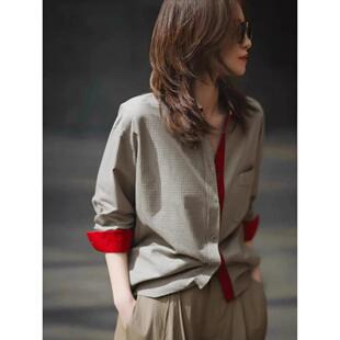 新款 女2026春季 别致独特超好看桑蚕丝衬衣 子真丝衬衫 复古老钱风格