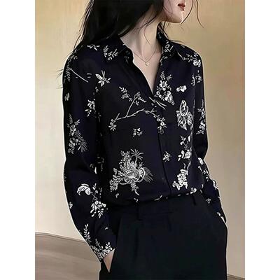 桑蚕丝夏季设计师款小众女装温柔高知穿搭职场冷淡系特别衬衫上衣