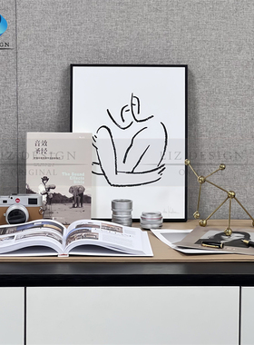 现代简约样板房间仿真相机镜头组合桌面摆件装饰品书桌桌垫装饰画