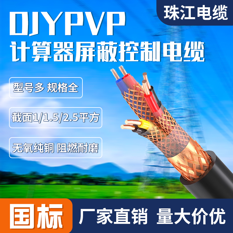 珠江计算机屏蔽铠装电缆线djypvp