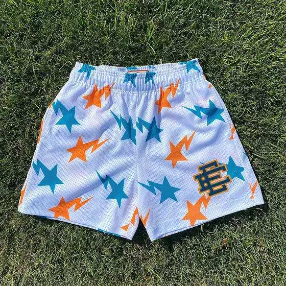 Europe and the United States Ericemanuel EE casual sports shorts men's summer mesh breathable five pants large size beach shorts