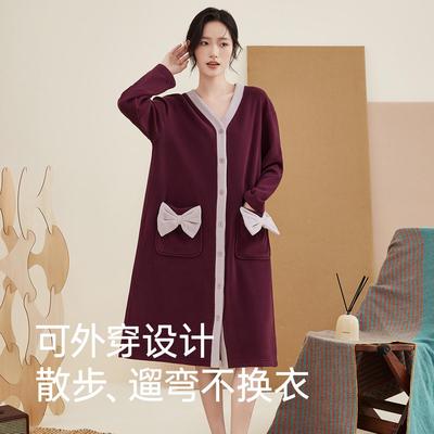 顶瓜瓜女秋冬小香风休闲外穿睡裙