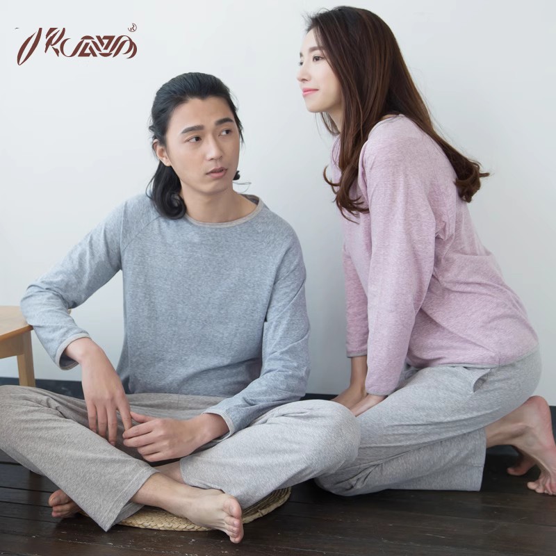 顶瓜瓜情侣竹节棉睡衣套装