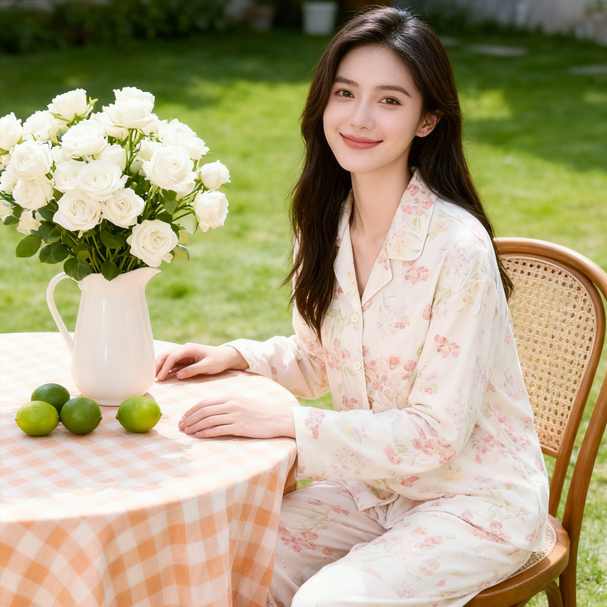 顶瓜瓜纯棉女睡衣套装可外穿