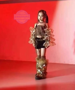 出租女童爵士舞服装沙丘废土风少儿jazz嘻哈女团走秀表演街舞潮服