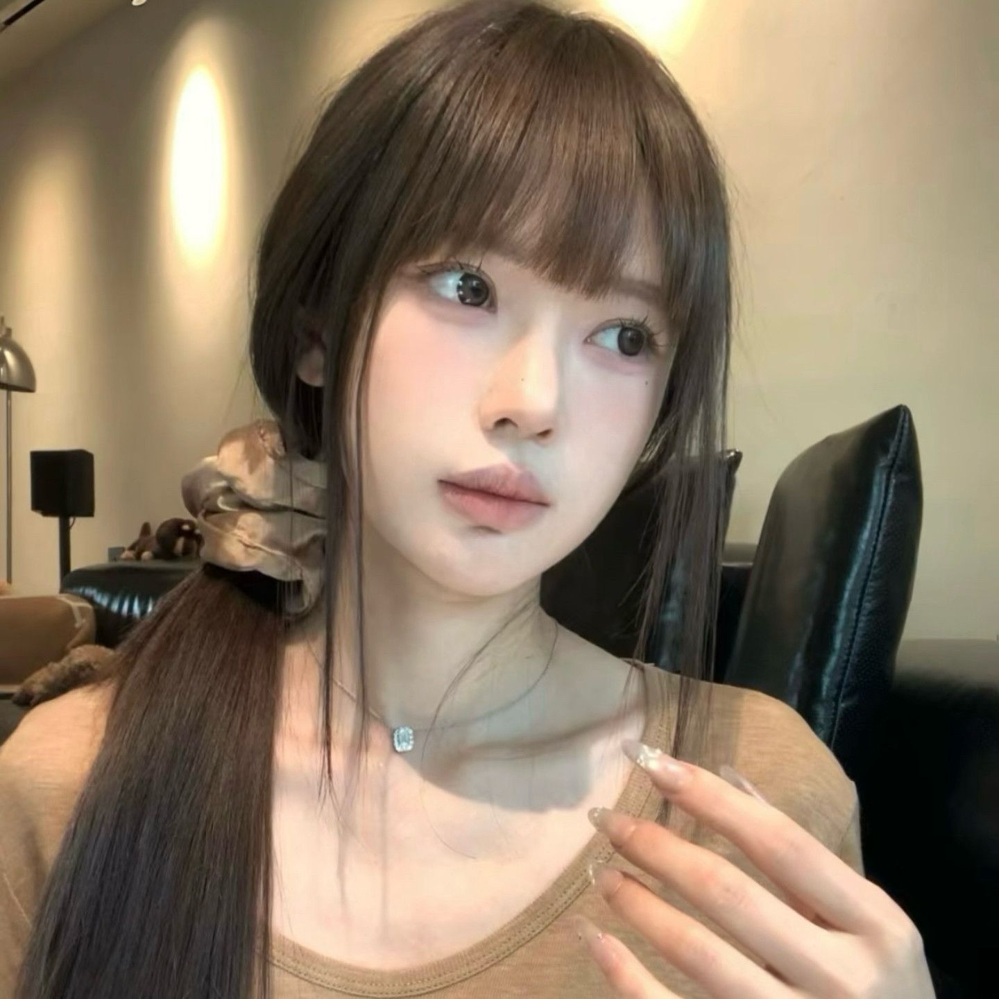 可可碎片 ins风韩系发圈大肠超大绸缎面头饰女高级感春夏中号头绳