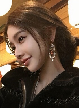古早千金 小众设计高级感轻奢夸张显脸小耳钉2025新款爆款耳饰女