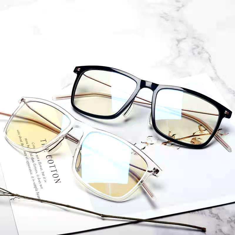 透明眼镜女防蓝光护目镜大框复古全框TR90框架眼镜男网红电竞学生