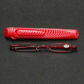 迷你笔筒老花镜小眼镜阅读放大镜男女时尚 结实便携巧美国微型笔挂