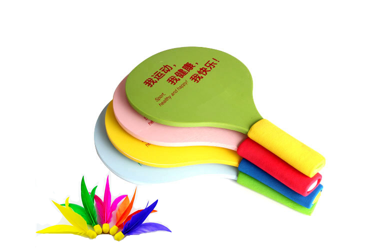 包邮实木环保板羽球拍三毛球拍板羽拍毛球拍沙滩球拍