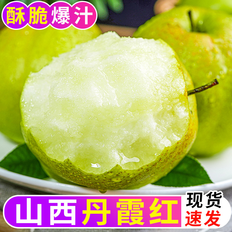 【御品一园】山西丹霞红酥梨新鲜应季水果脆甜薄皮梨子整箱包邮