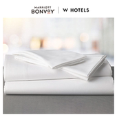 W酒店四件套80支纯棉五星级酒店贡缎被套床单床笠