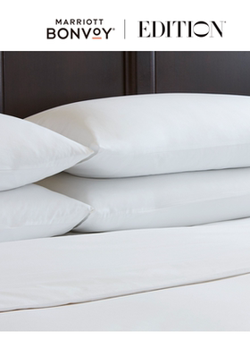 艾迪逊五星级酒店 芙蕾特Frette定制枕套一对全棉贡缎信封式开口