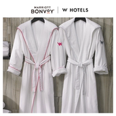 W酒店五星级连帽浴袍居家情侣纤维吸水浴衣睡袍男女