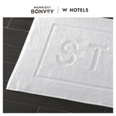 W酒店地垫浴室吸水防滑纯棉地巾五星级酒店家用可机洗地垫