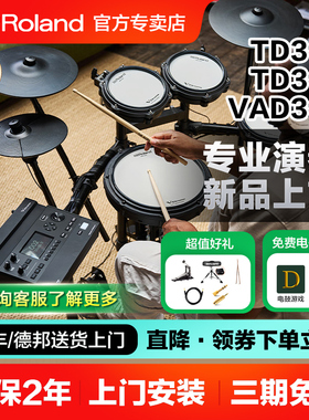 ROLAND罗兰电鼓TD313家用练习TD316演出17kvx2电子架子鼓VAD313