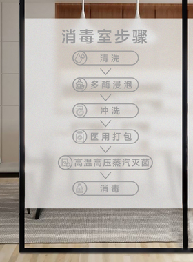 口腔牙科诊所玻璃贴纸UV白色渐变