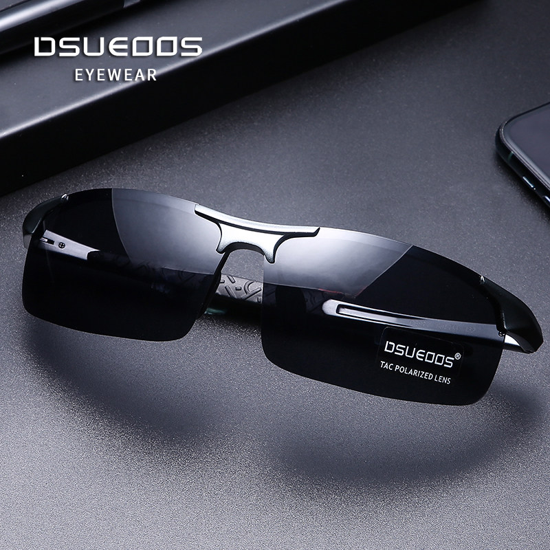 迪古森偏光太阳镜男款司机运动半框司机墨镜高清钓鱼开车专用眼镜