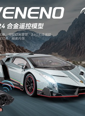 车致K24393盒装毒药1/24仿真儿童男孩声光合金跑车遥控模型玩具