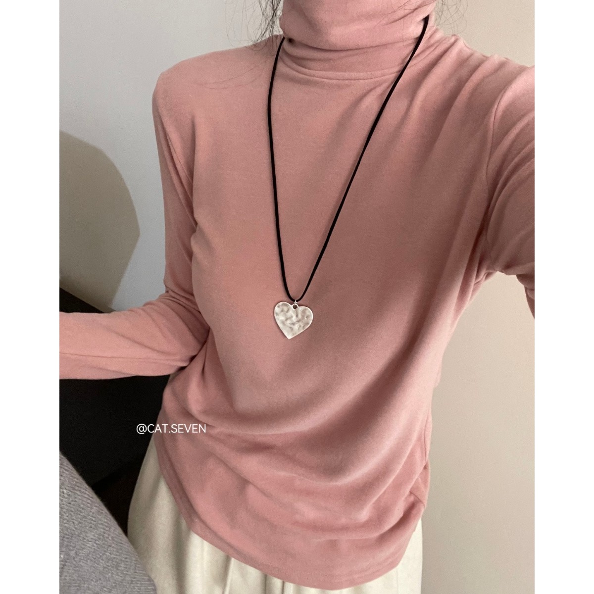 堆堆领  9068自由领磨毛打底衫女