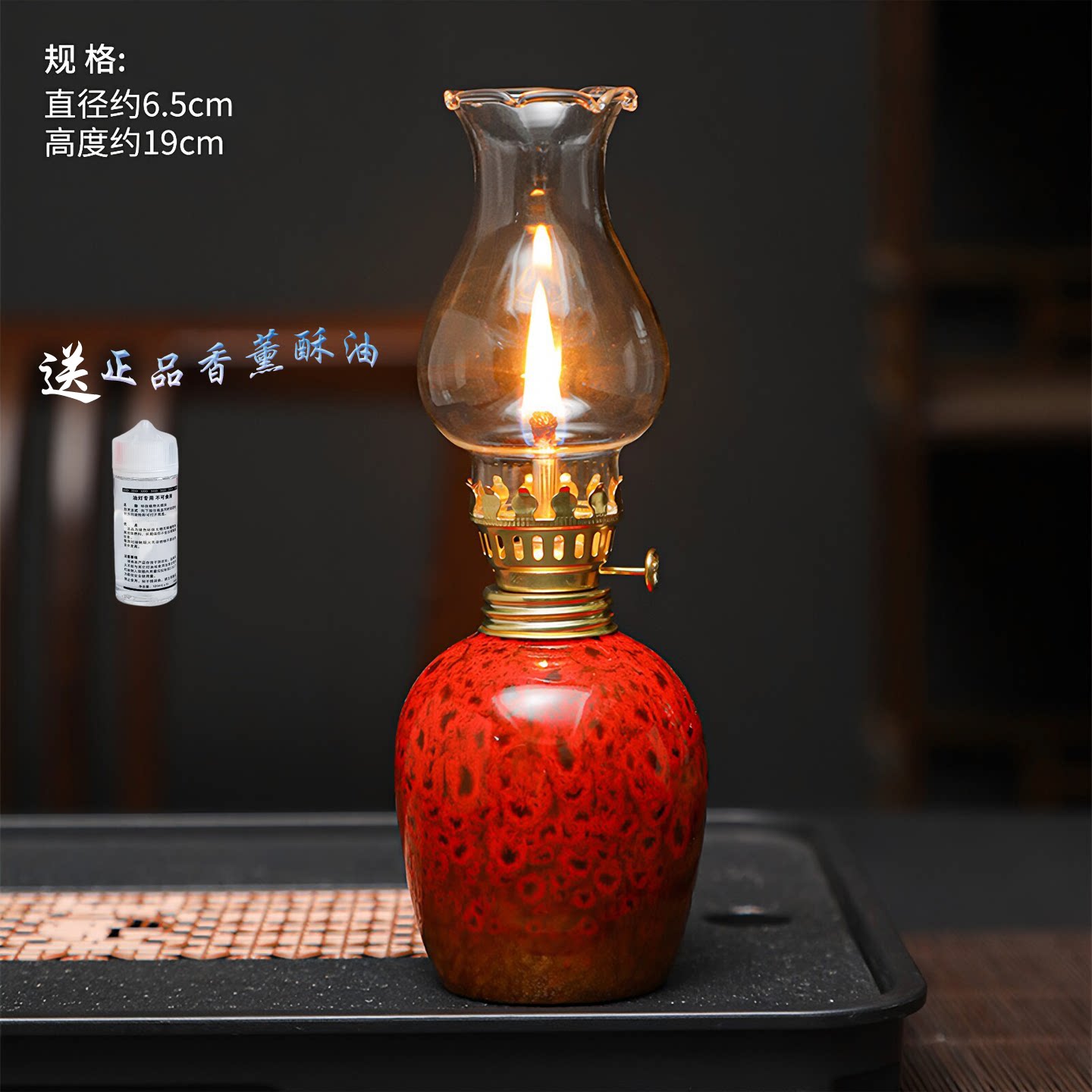 景德镇香薰陶瓷长明灯茶室摆件酒吧佛供酥油灯露营氛围灯民宿装饰